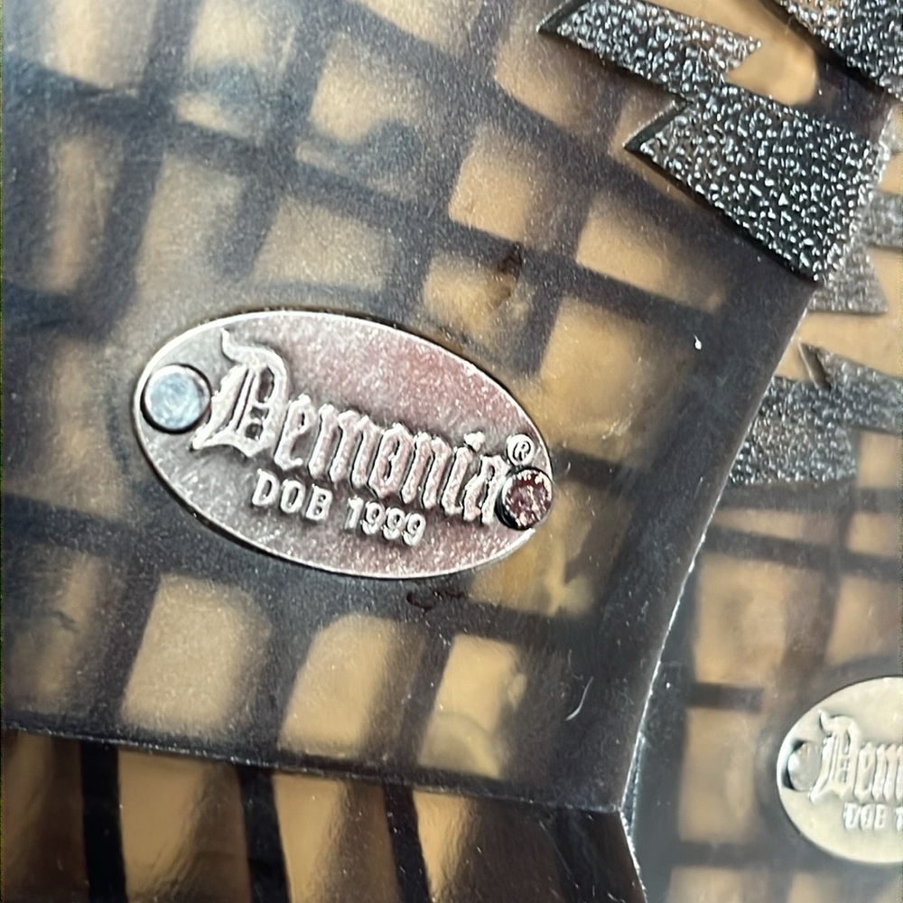 DEMONIA BOLT-200 | BLACK VEGAN LEATHER COMBAT BOOTS - Picture 9 of 12